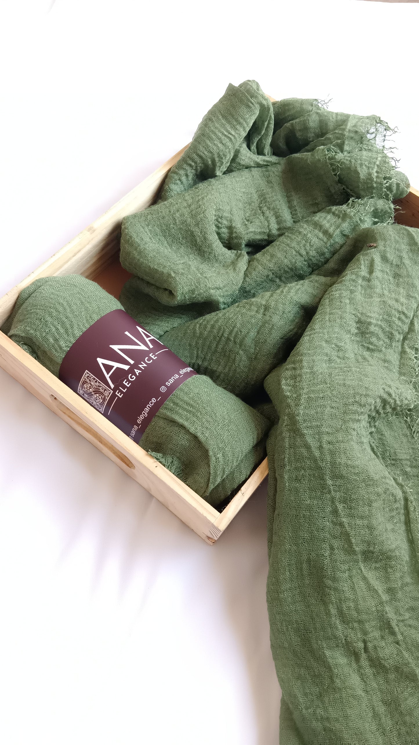 Avocado Crinkled Cotton Hijab