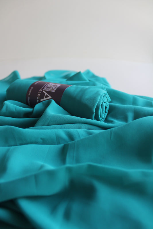 Blue Green Premium Chiffon Hijab