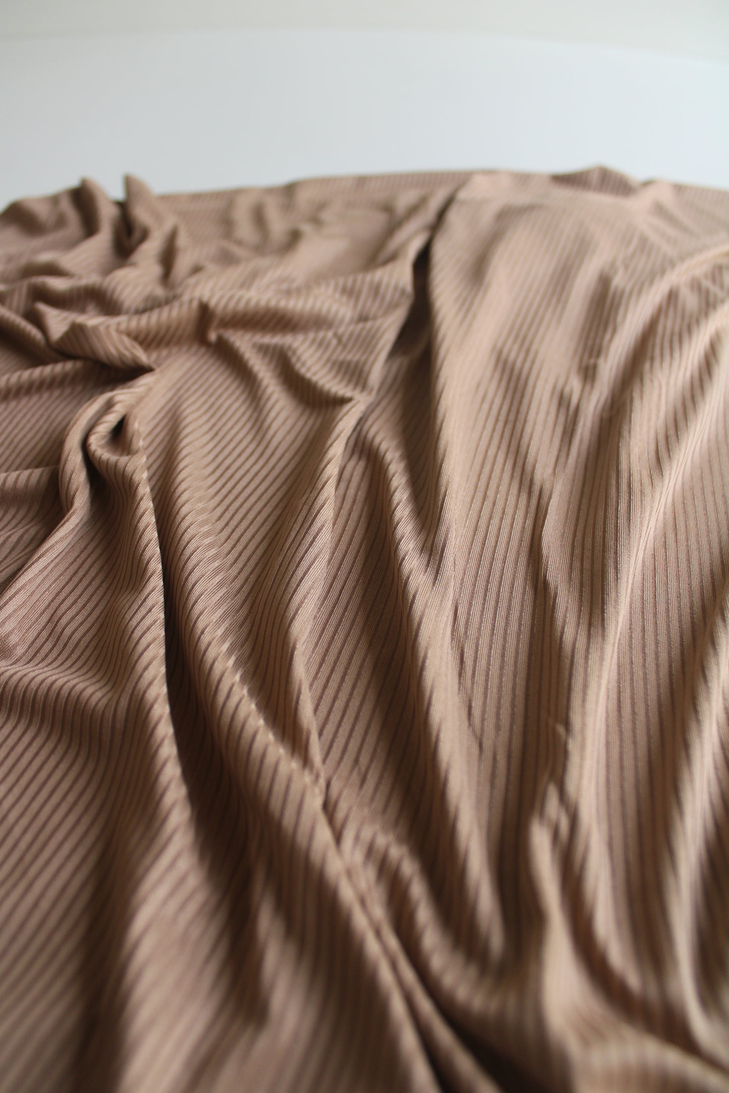 Brown Ribbed Jersey Hijab