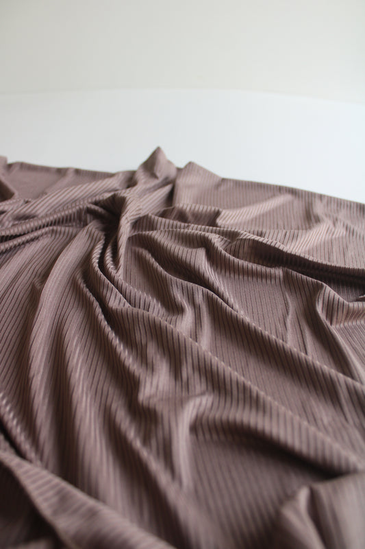 Chocolate Ribbed Jersey Hijab