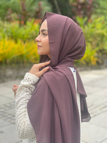 Wine Premium Chiffon Hijab