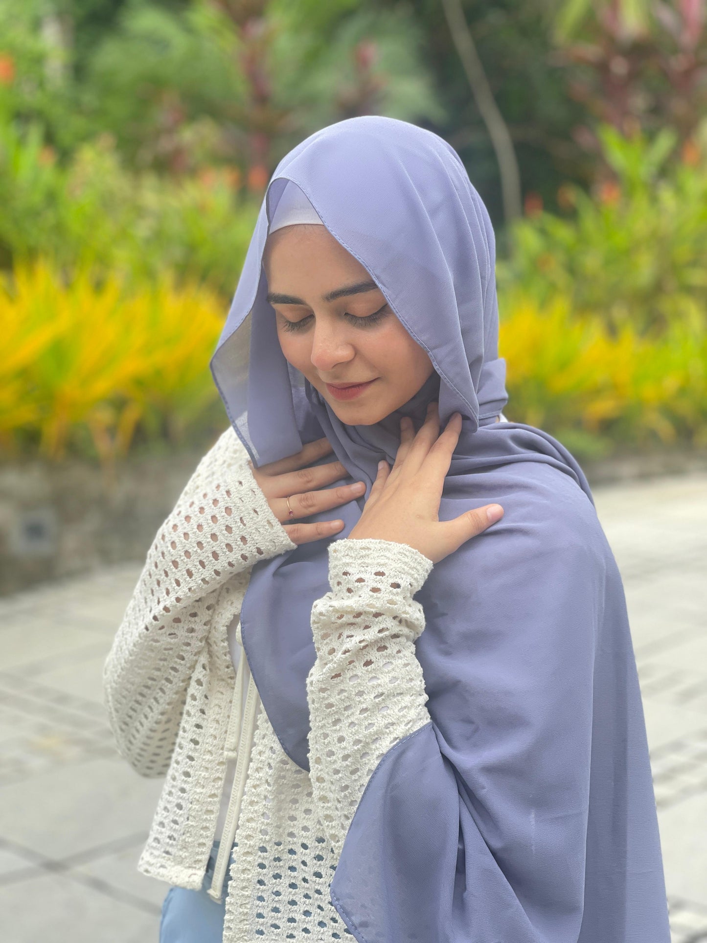 Aluminum Premium Chiffon Hijab