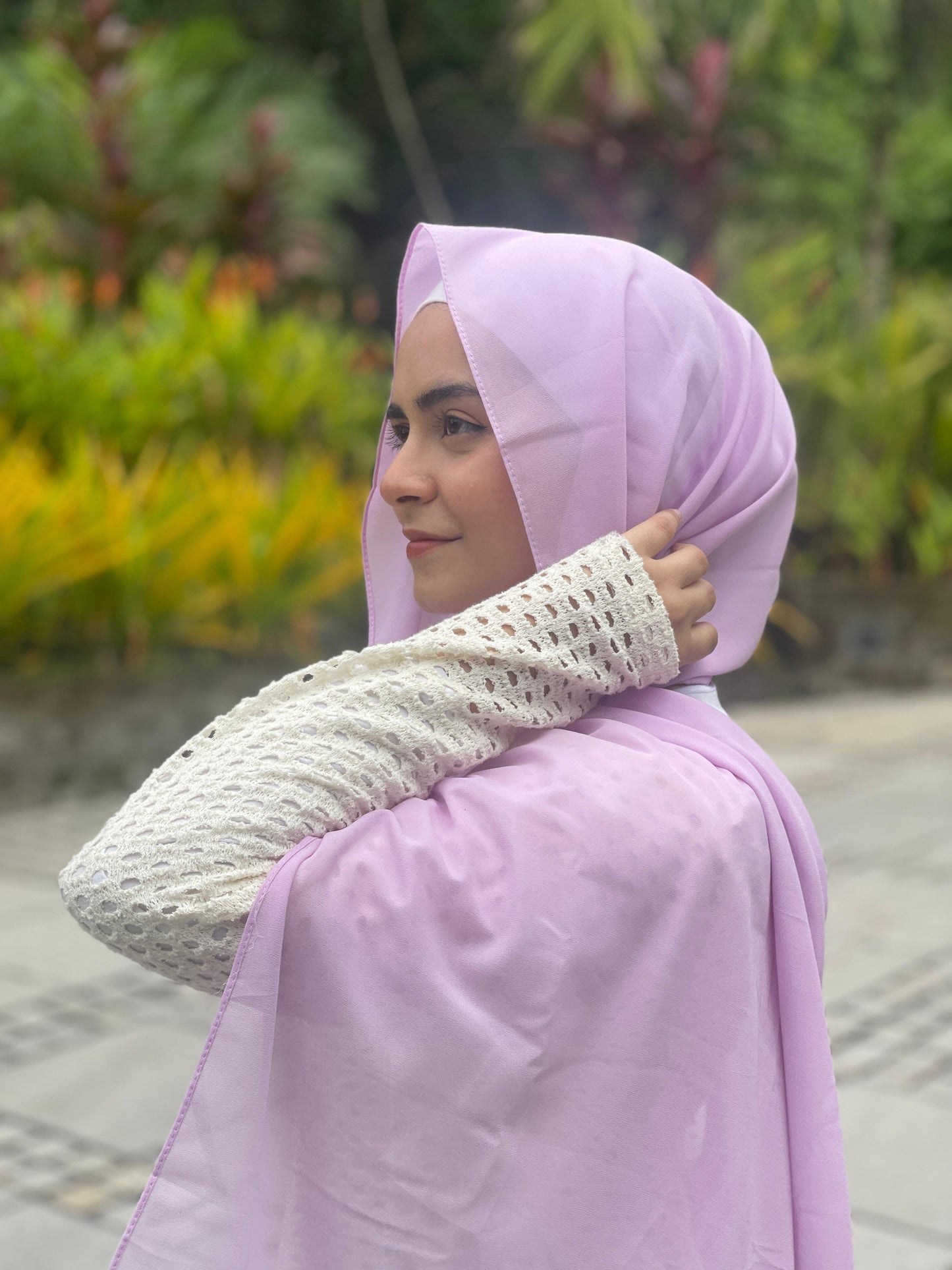 Pastel Purple Premium Chiffon Hijab