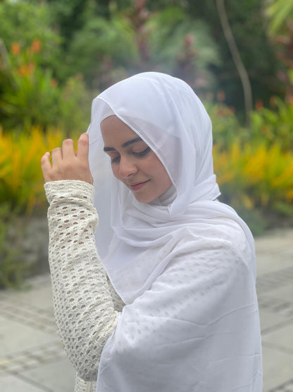 White Premium Chiffon Hijab