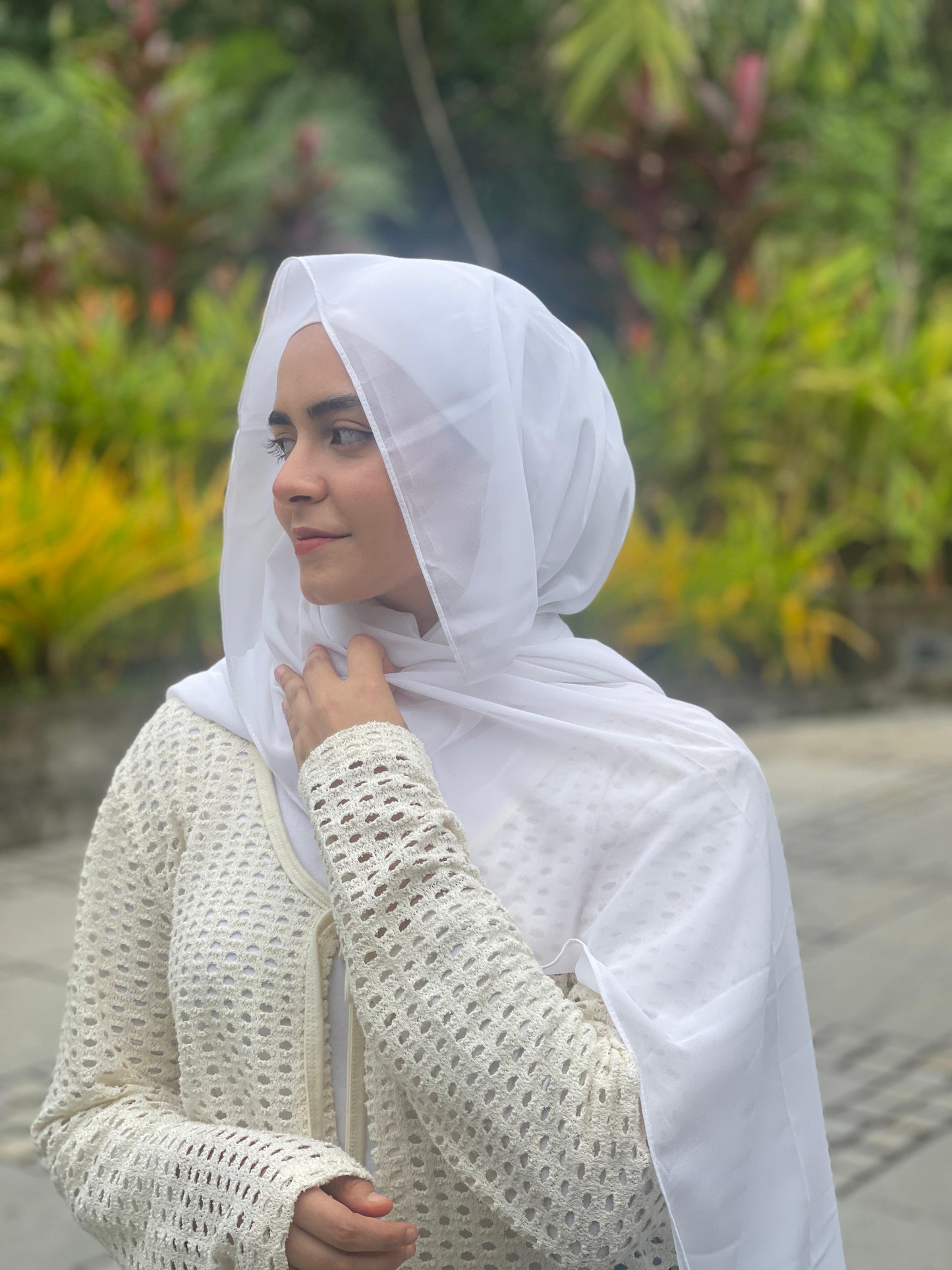 White Premium Chiffon Hijab