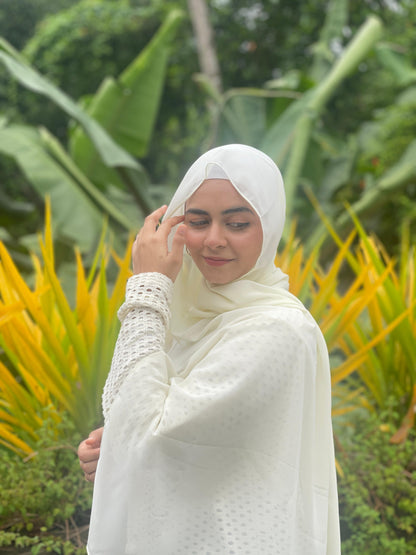 Lemon White Premium Chiffon Hijab