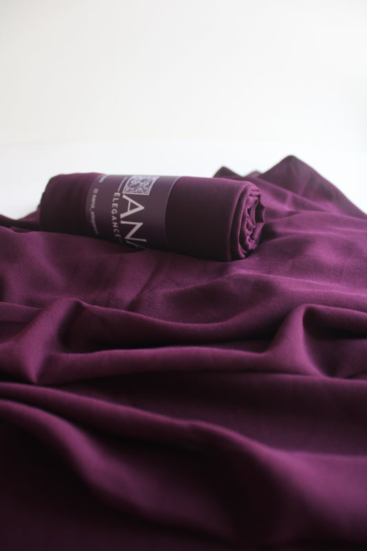 Plum Purple Premium Chiffon Hijab