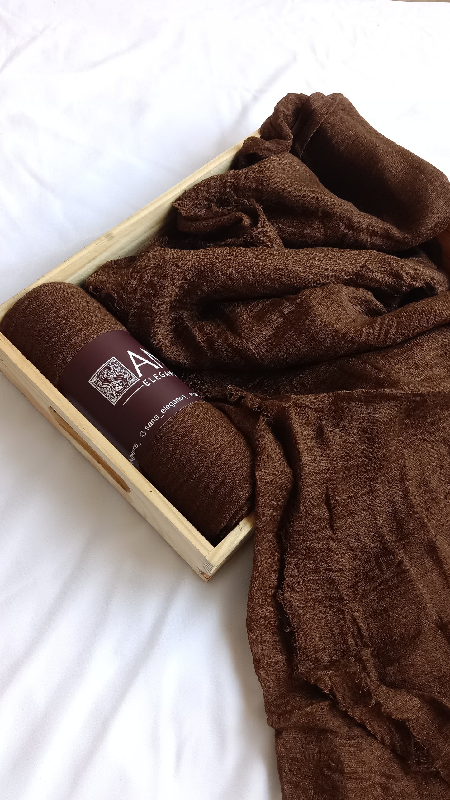 Chocolate Crinkled Cotton Hijab