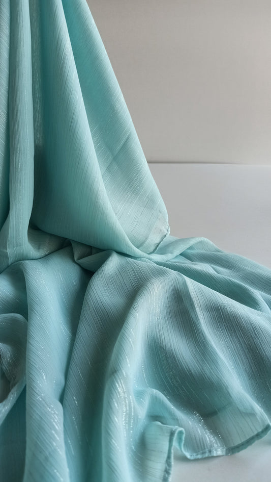 Dusty Teal Shimmer Georgette Hijab