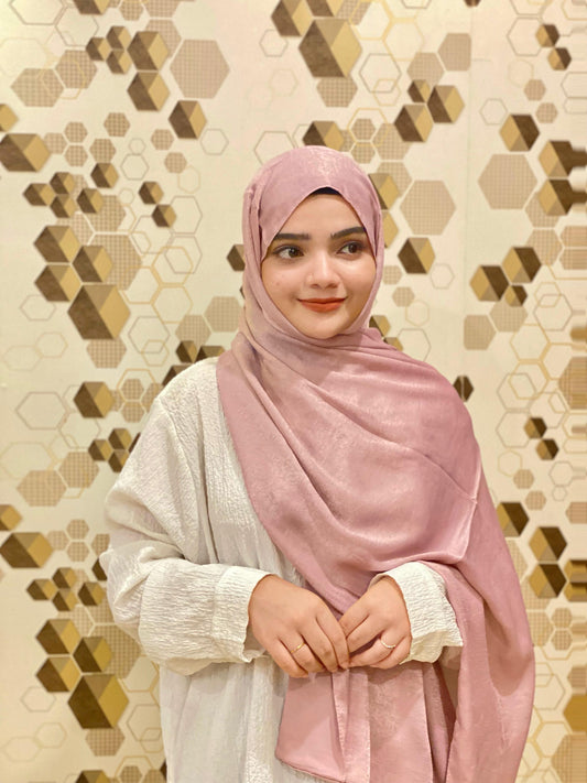 Lavender Velvet Satin Hijab