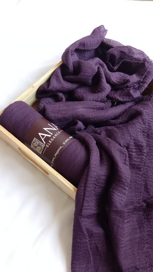 Mauve Crinkled Cotton Hijab