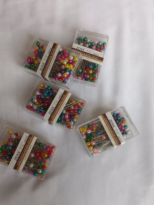 Multi Color Ball Hijab Pins (Box Of 100 Pins)