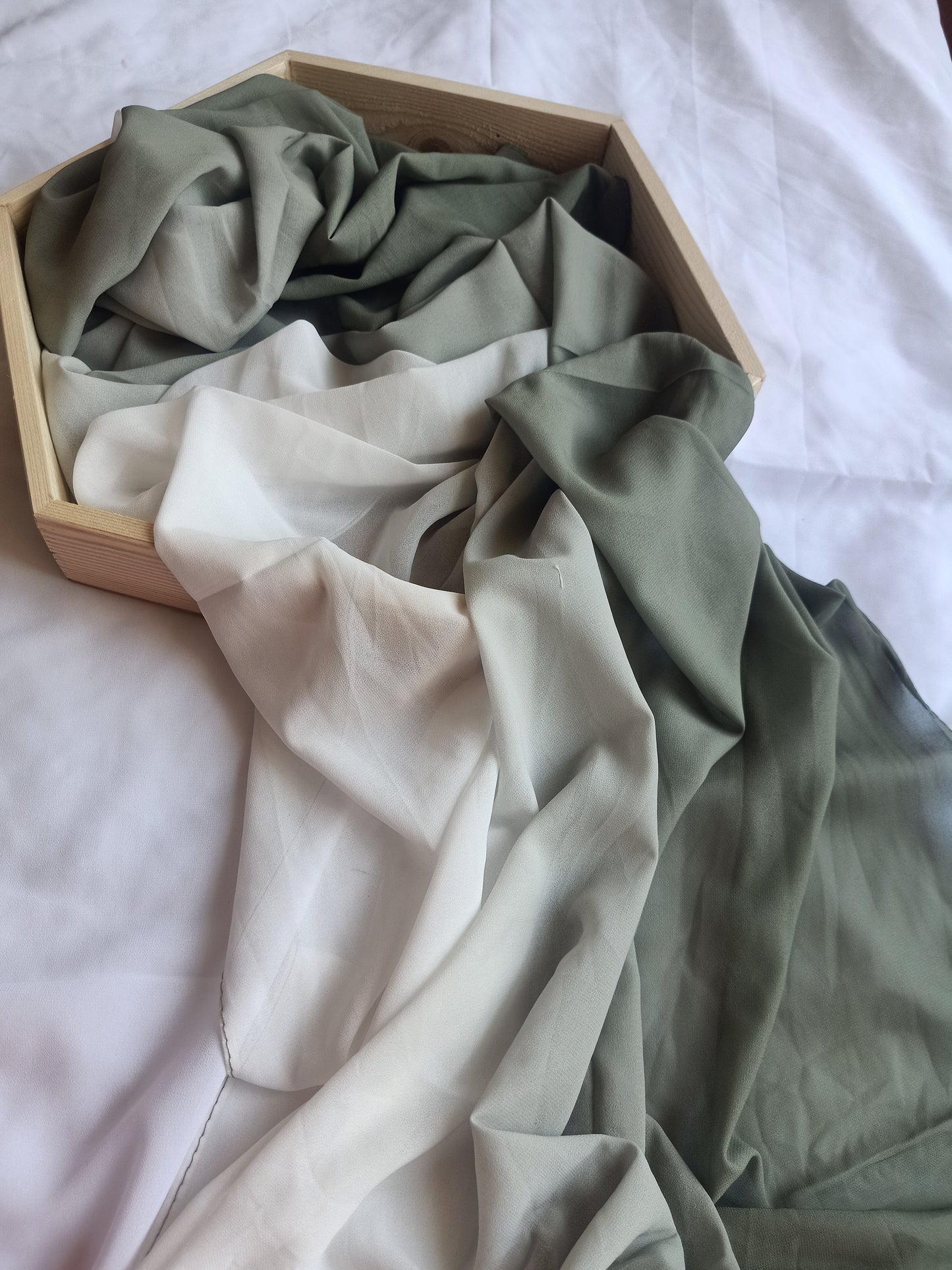 Olive Ombre Chiffon Hijab