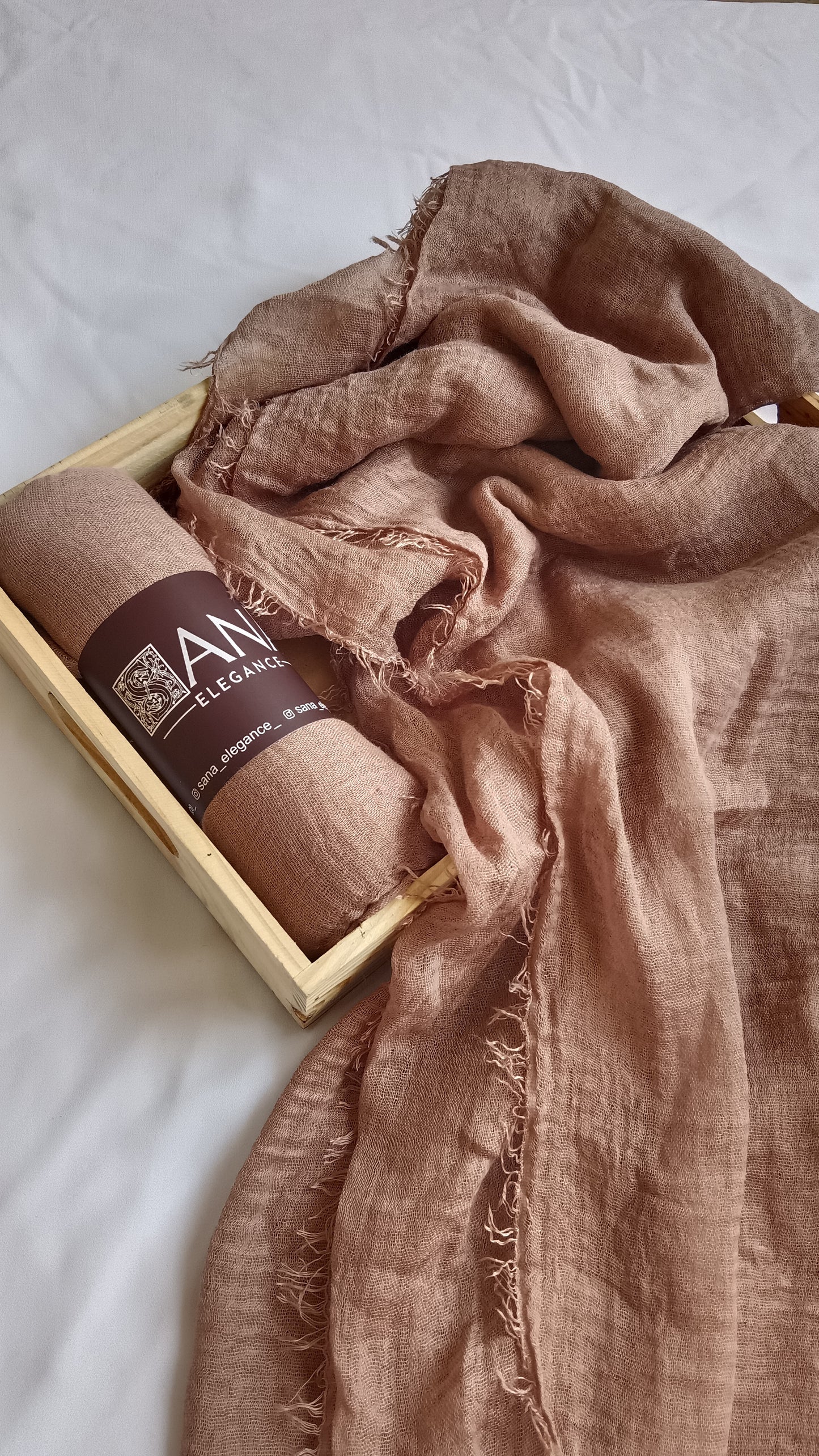 Sepia Crinkled Cotton Hijab