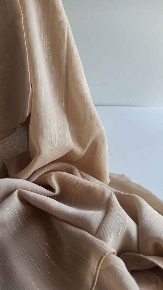 Soft Amber Shimmer Georgette Hijab