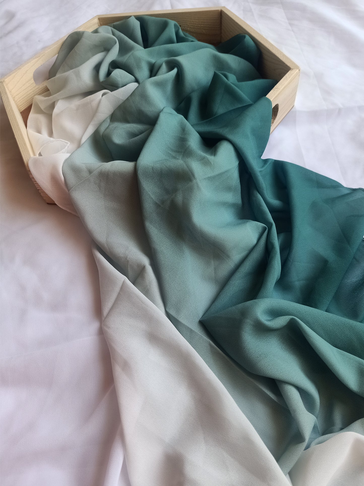 Green Ombre Chiffon Hijab