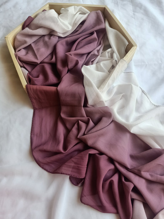 Ultra Wine Ombre Chiffon Hijab